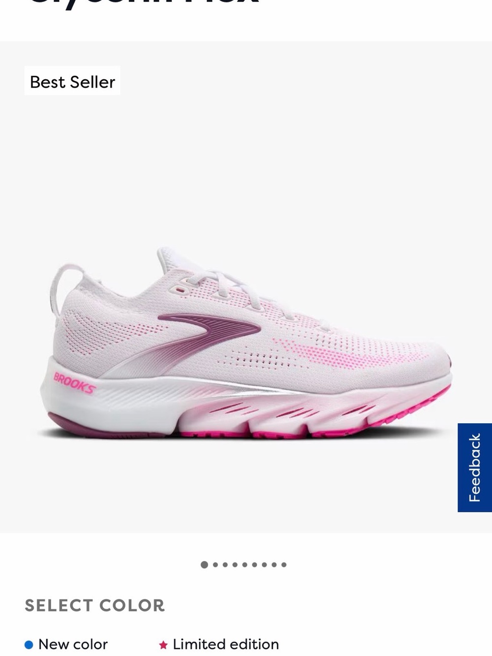 Brooks Women’s White and Pink Running Sneaker